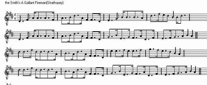 The Smith's a Gallant Fireman (Strathspey)